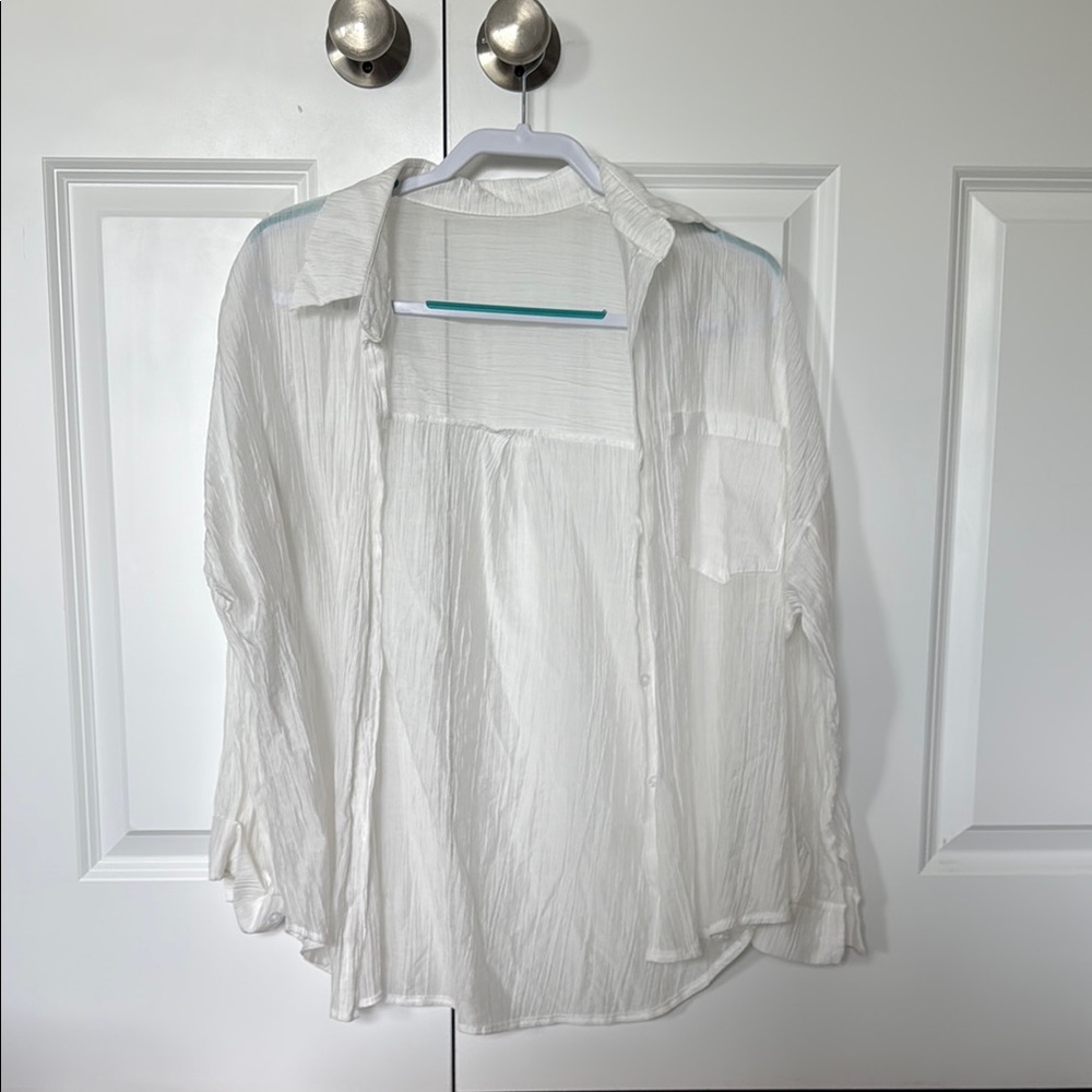 White Button-Up Blouse